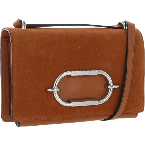 VINCE CAMUTO Bag Wes Leather Burnt Orange Nickel Adjust Straps Zip NWT - Picture 6 of 6